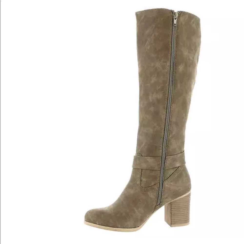 Dolce by Mojo Moxy Dora Knee High Faux Brown Boots - Picture 2 of 5